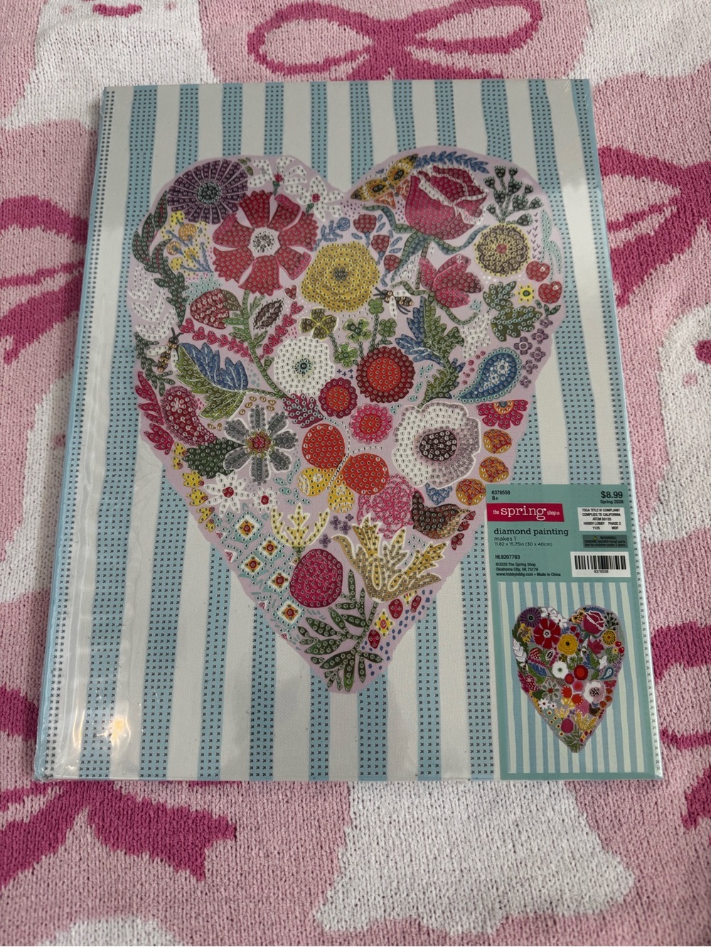 Hobby Lobby Rare Diamond Painting Heart Floral kit